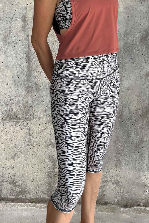 tiger print capri tights