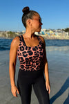 Leopard print cropped singlet