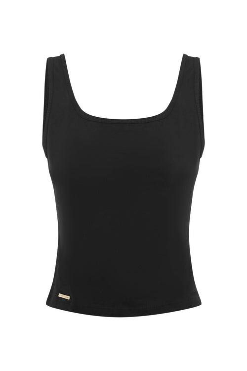 Sophie Black Singlet Lyocell