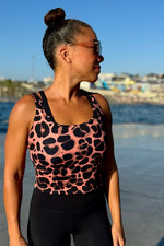 Leopard print cropped singlet eco